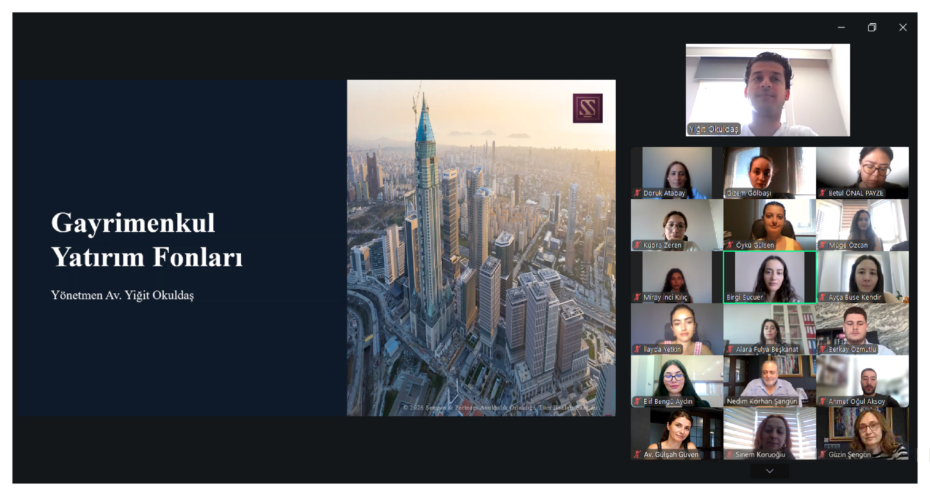 Şengün & Partners, Gayrimenkul Yatırım Fonları Üzerine Kurum İçi Webinar Gerçekleştirdi